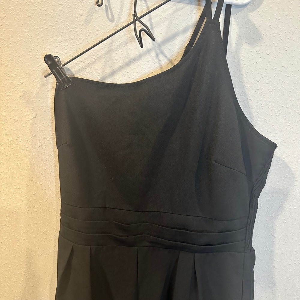 PRETTYGARDEN Jumpsuit Women Size M Black One Shoulder Wide Leg Elegant Formal - Picture 16 of 16